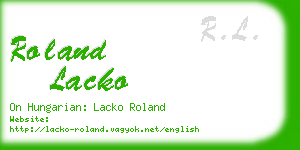 roland lacko business card